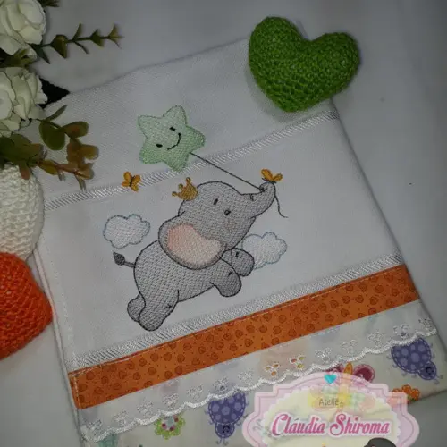 Fralda bordada personalizada