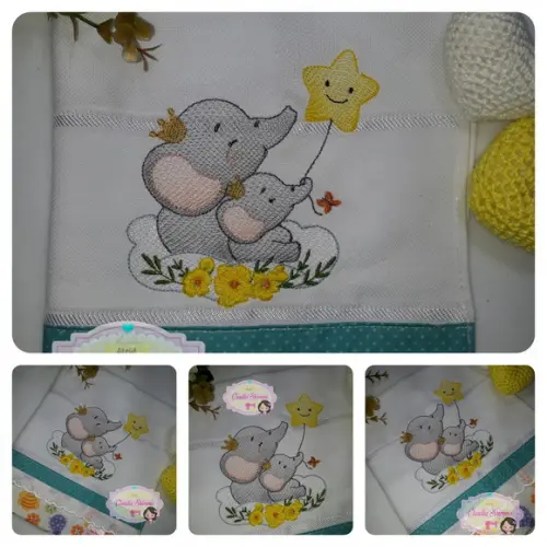 Fralda bordada personalizada