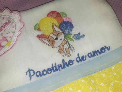 Fralda bordada personalizada