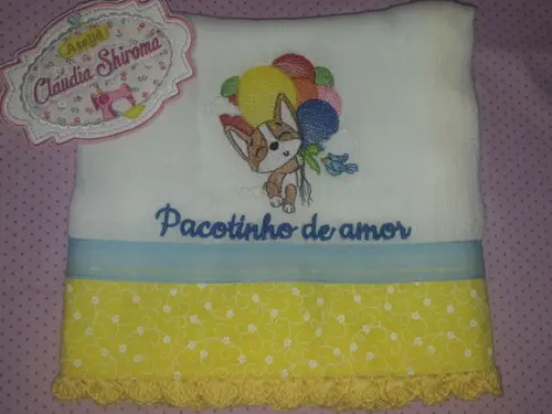 Fralda bordada personalizada