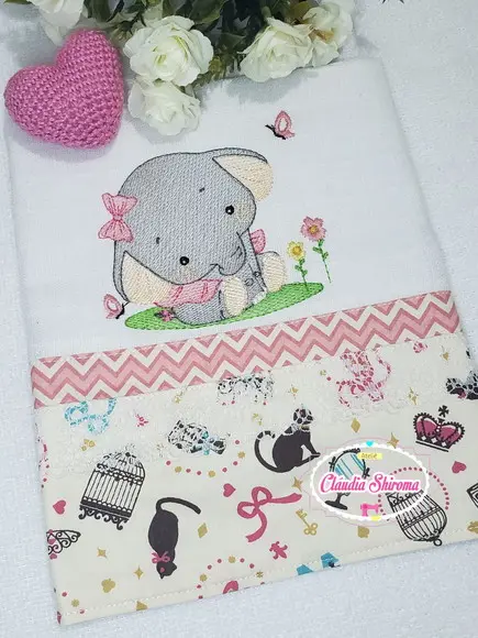 Fralda Ombro Bordada Personalizada