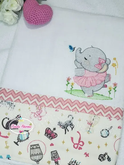 Fralda Ombro Bordada Personalizada
