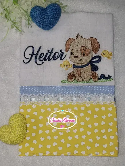 Fralda Ombro Bordada Personalizada