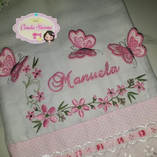 Fralda passeio bordada personalizada