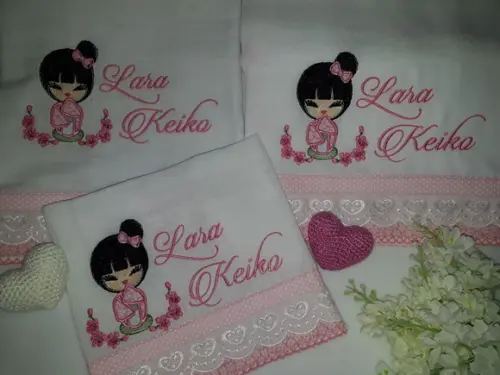 Kit 3 Fraldas Bordadas