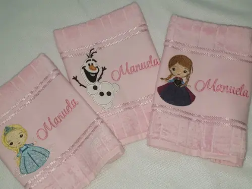 Kit 3 Toalhas Escolar Infantil Personalizada