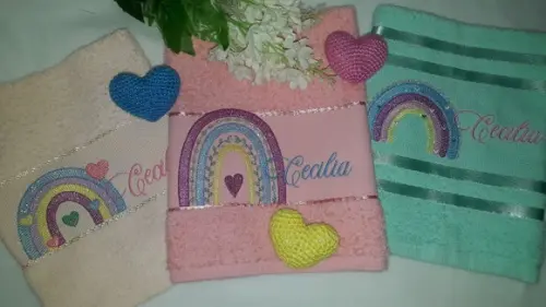 Kit 3 Toalhas Escolar Infantil Personalizada
