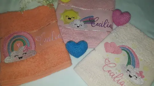 Kit 3 Toalhas Escolar Infantil Personalizada