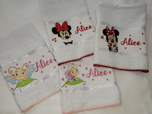 Kit 4 Toalhas Escolar Infantil Personalizada