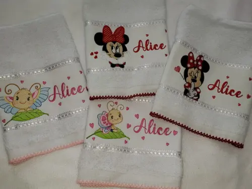 Kit 4 Toalhas Escolar Infantil Personalizada