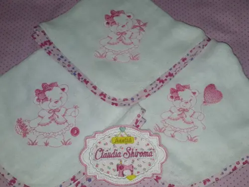 Kit fralda de boca bordada