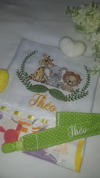 Kit Fralda de Boca e Prendedor de Chupetas