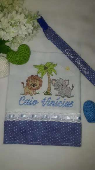 Kit Fralda de Boca e Prendedor de Chupetas