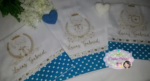 Kit fraldas bordadas