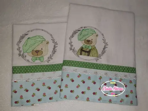 Kit Fraldas Bordadas 2 Fraldas