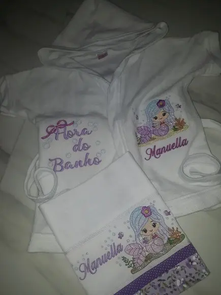 Kit Roupão de Bebê e Fralda Personalizado