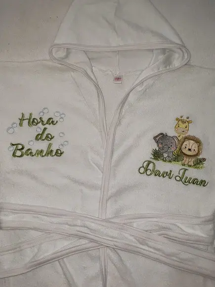 Kit Roupão de Bebê e Toalha de Banho Personalizado