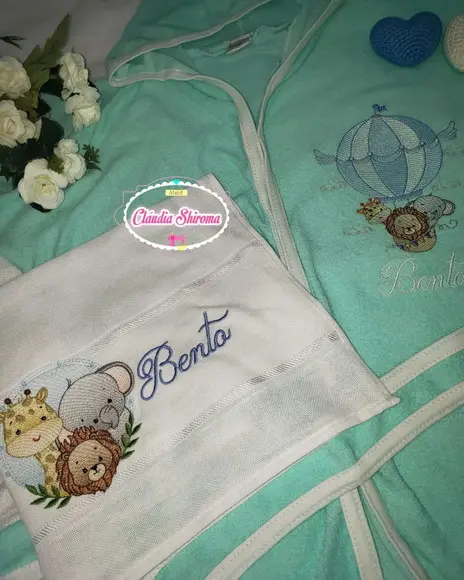 Kit Roupão de Bebê e Fralda Personalizado