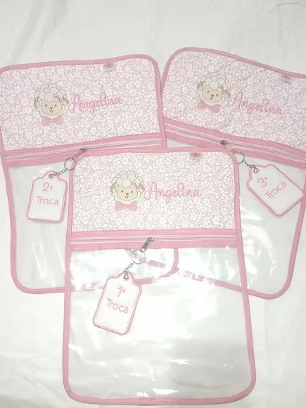 Kit Saquinho de Troca de Roupa Maternidade e Toalha de Boca