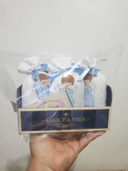 Lembrança Batizado Sache Bordado Perfumado