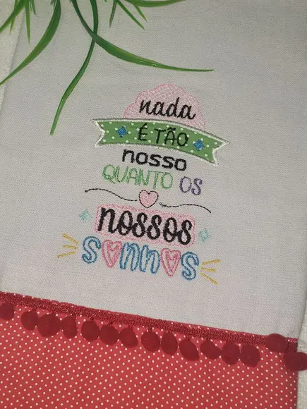 Pano de Prato Frase