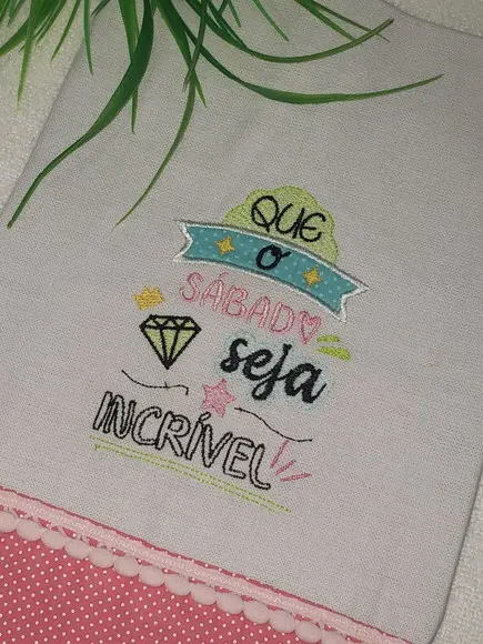 Pano de Prato Frase