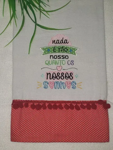 Pano de Prato Frase