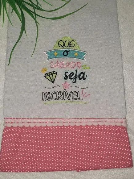 Pano de Prato Frase