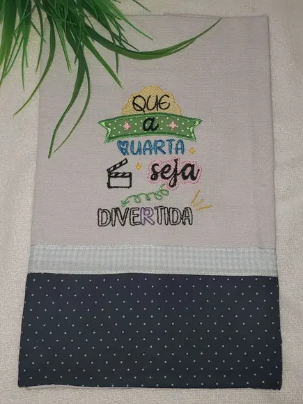 Pano de Prato Frase