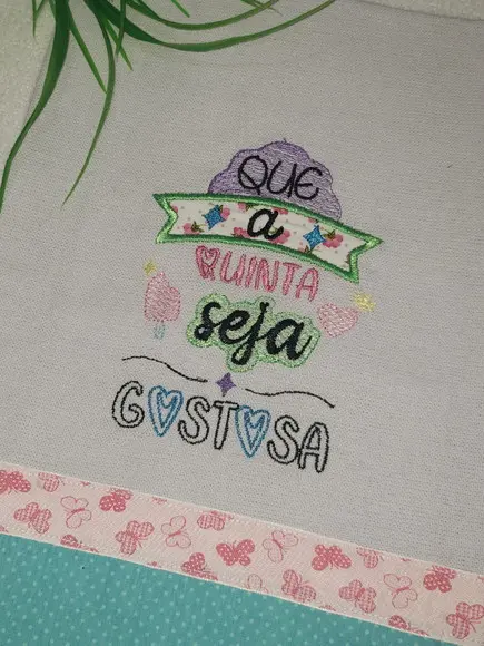Pano de Prato Frase