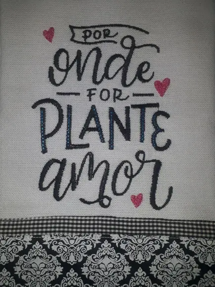 Pano de Prato Frase