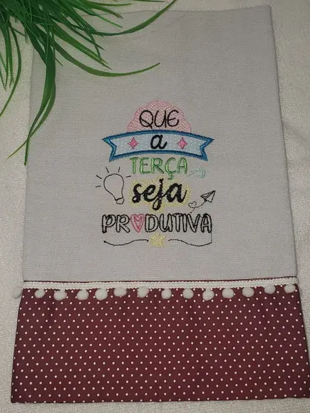 Pano de Prato Frase