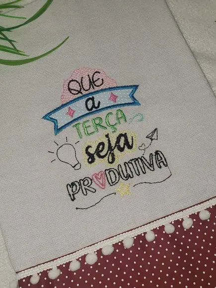 Pano de Prato Frase