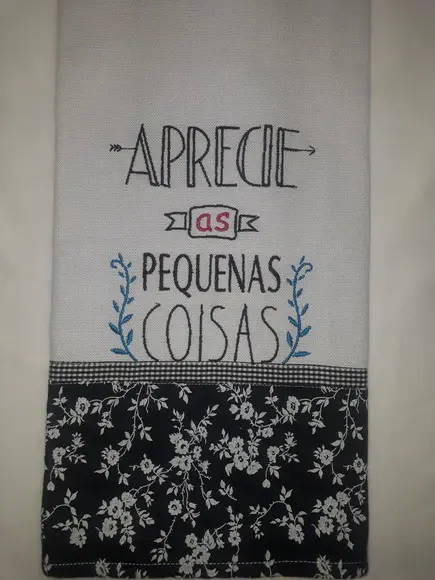 Pano de Prato Frase