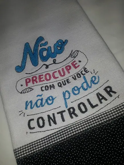 Pano de Prato Frase