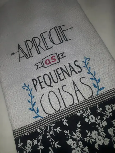 Pano de Prato Frase