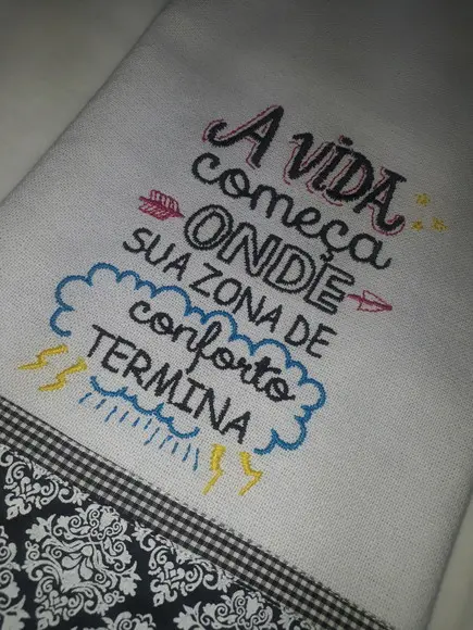 Pano de Prato Frase