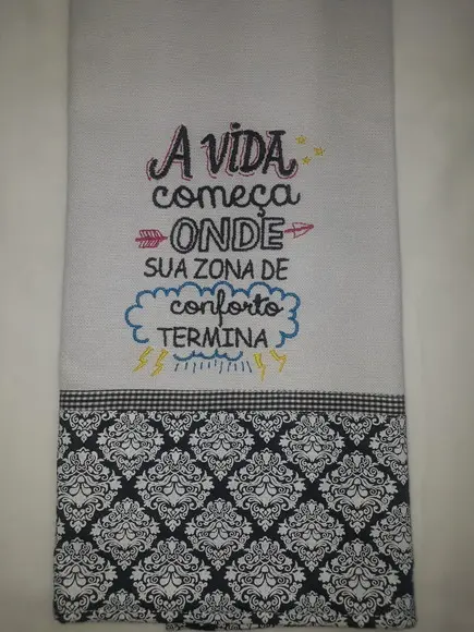 Pano de Prato Frase