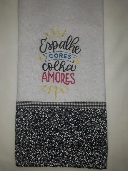 Pano de Prato Frase