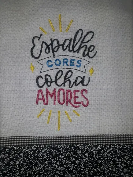 Pano de Prato Frase