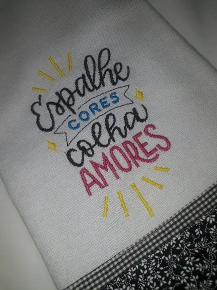 Pano de Prato Frase