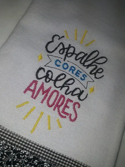 Pano de Prato Frase