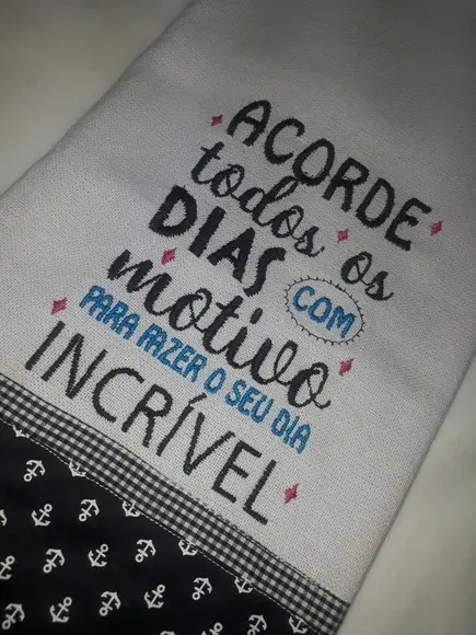 Pano de Prato Frase