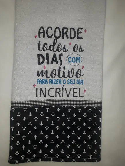 Pano de Prato Frase