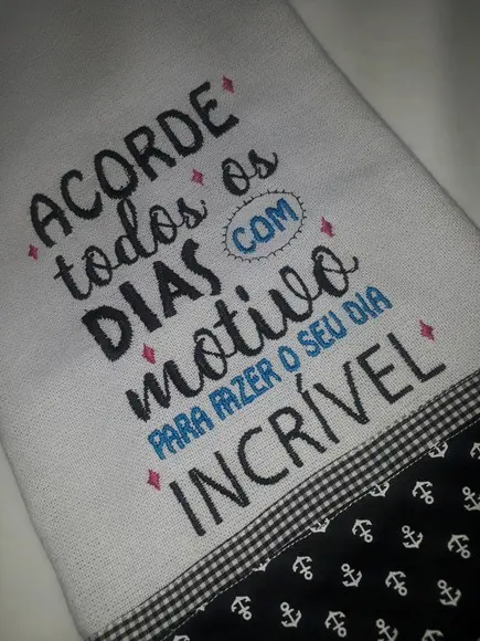 Pano de Prato Frase