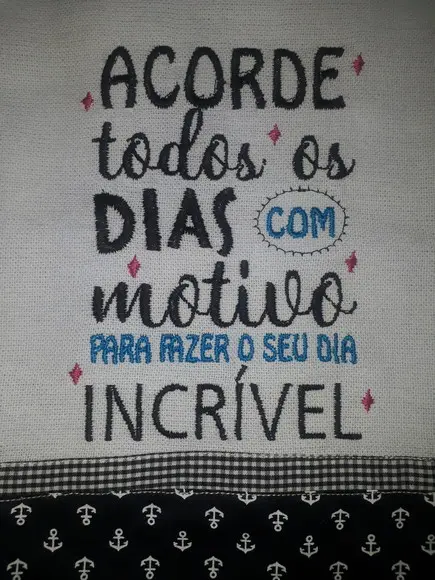 Pano de Prato Frase