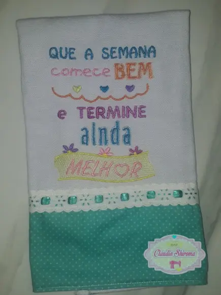 Pano de Prato Frase
