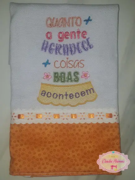 Pano de Prato Frase