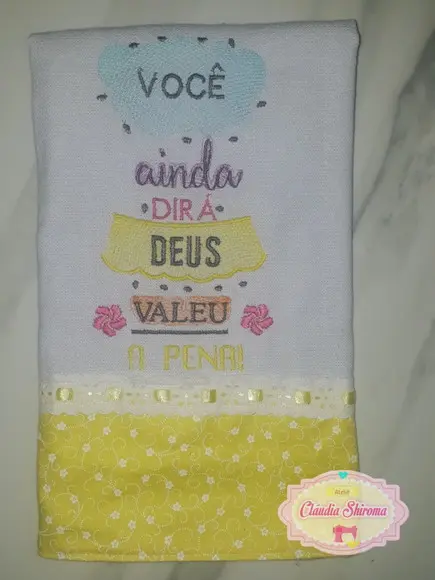 Pano de Prato Frase