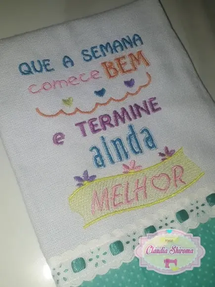Pano de Prato Frase